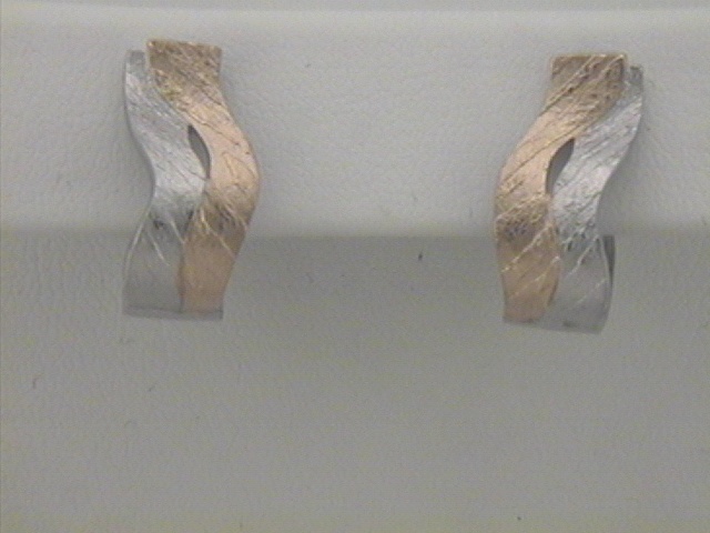 Max Fr&ouml;hlich Ohrschmuck Ref.-Nr.: 88/186999 925/- Silber, bicolor