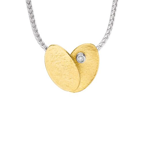 MANU Halsschmuck Ref.-Nr.: K1275BRW 1 Diamant Brillantschliff 0,012ct.  L&auml;nge 42 cm
