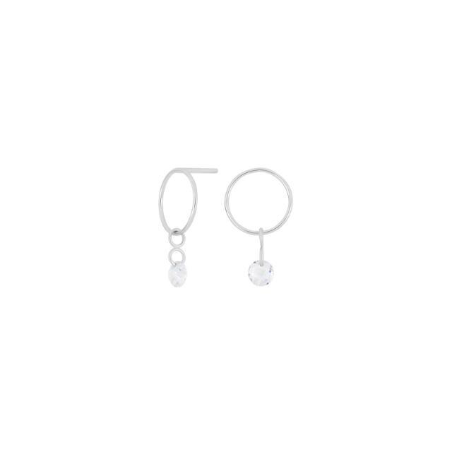 Nordahl Joanli Nor Ohrschmuck Ref.-Nr.: 30453900900 925/- Silber, Rhodiniert 2 Zirkonia  Wei&szlig; 