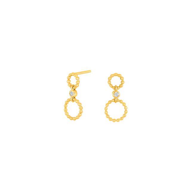 Nordahl Joanli Nor Ohrschmuck Ref.-Nr.: 30453995900 925/- Silber, gelb 2 Zirkonia  Wei&szlig; 