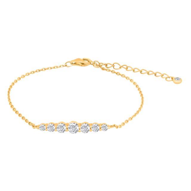 Nordahl Armband Ref.-Nr.: 80451185920 925/- Silber, gelb Zirkonia  Wei&szlig;  L&auml;nge 19 cm