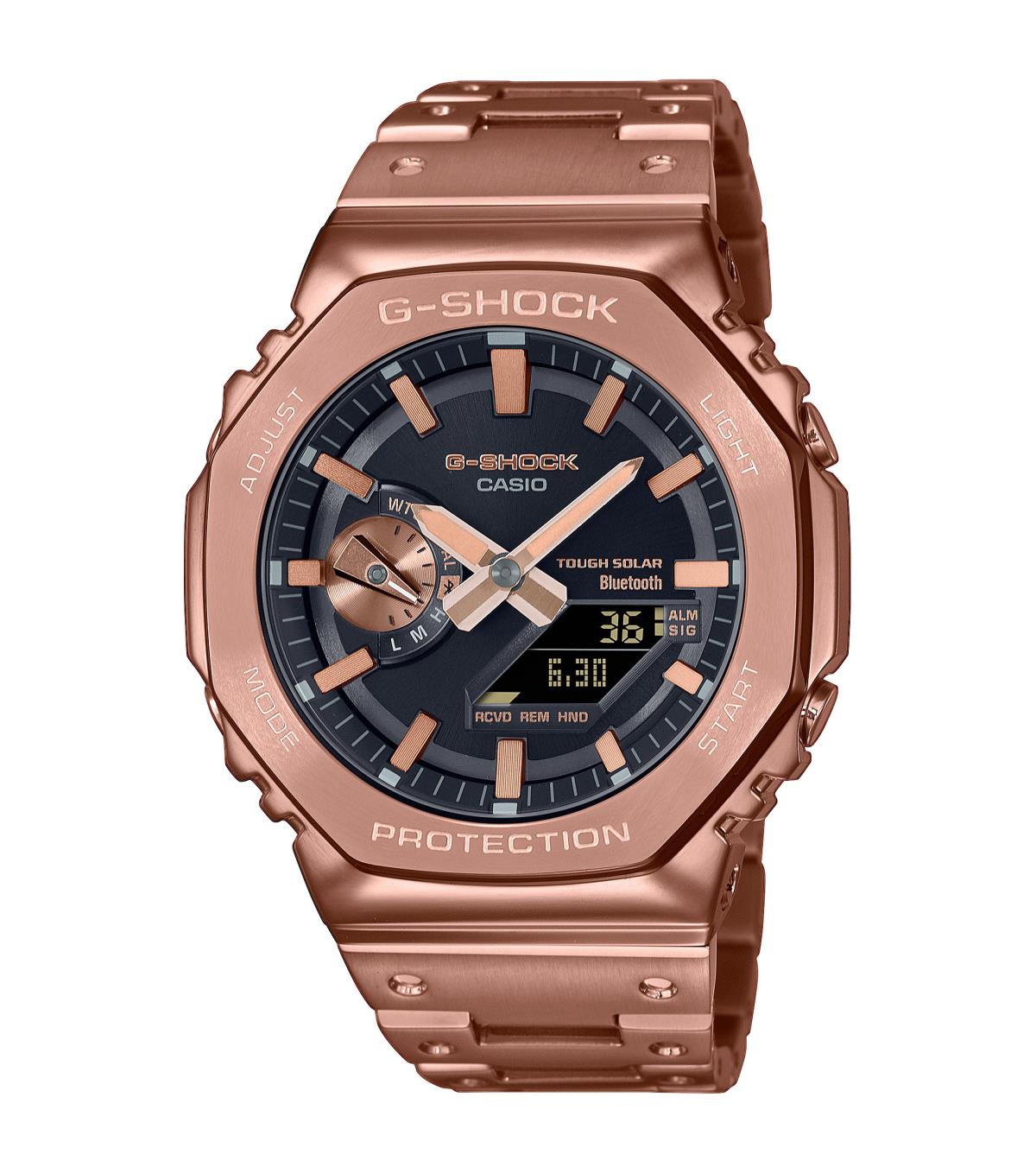 Casio Herrenuhren Ziffernblatt: Schwarz Beleuchtetes Display  Edelstahl Gliederband Quartz 200 Meter Ref.-Nr.: GM-B2100GD-5AER Ind.-Nr: 5691