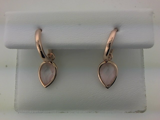Max Fr&ouml;hlich Ohrschmuck Ref.-Nr.: 23-267 925/- Silber, Ros&eacute; 2 Rosenquartz Rosa 