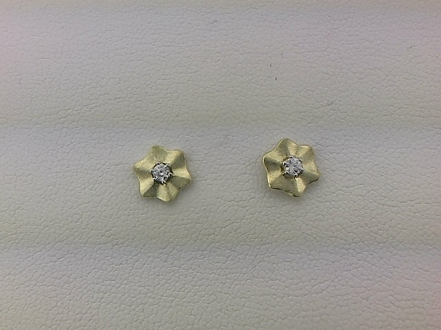 Max Fr&ouml;hlich Ohrschmuck Ref.-Nr.: 23-244 333/- Gold, gelb 2 Zirkonia  Wei&szlig; 