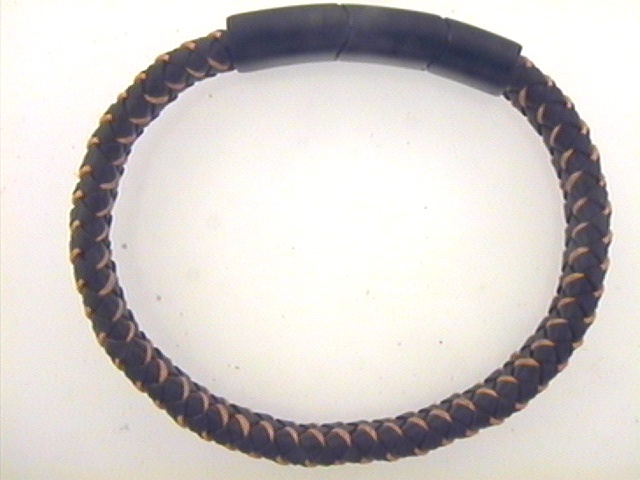 Max Fr&ouml;hlich Armband Ref.-Nr.: LM1158 Edelstahl LEDER, braun L&auml;nge 21+1 cm