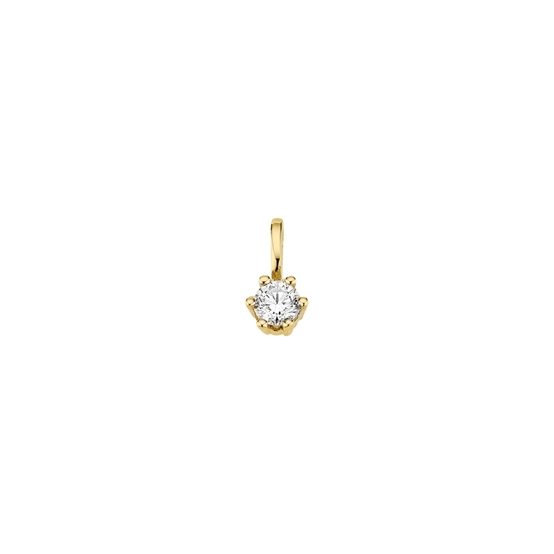 Engelkemper Halsschmuck Ref.-Nr.: 6-204046-001 585/- Gold, gelb 1 Diamant Wesselton  Weiss kleine Einschl&uuml;sse Brillantschliff 0,10ct. 