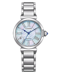 Citizen Solar Armbanduhren Damenuhren Ziffernblatt: Perlmutt Index  Edelstahl Gliederband Solar 50 Meter Ref.-Nr.: EM1060-87N Ind.-Nr: E031