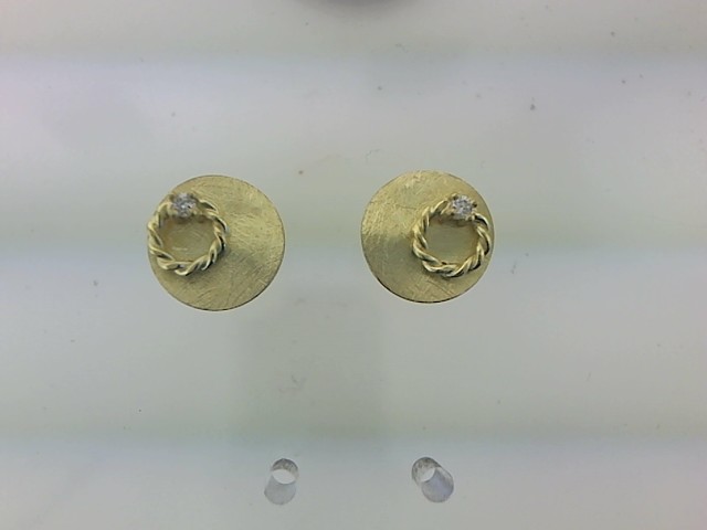Max Fr&ouml;hlich Mio Fallegro Ohrschmuck Ref.-Nr.: 88/191866 585/- Gold, gelb 2 Diamant Wesselton  Weiss kleine Einschl&uuml;sse Brillantschliff 0,04ct. 