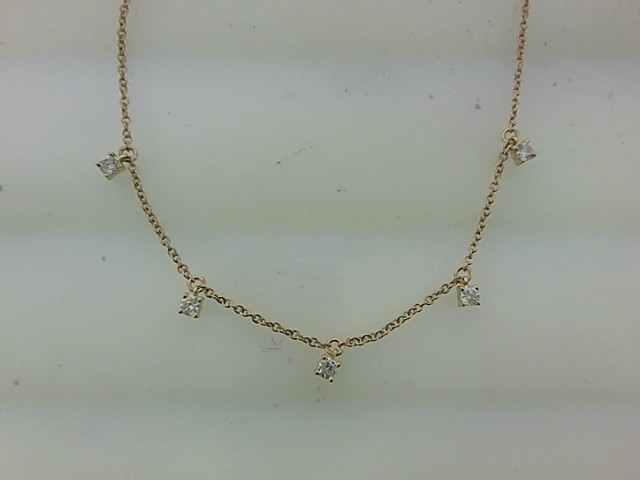 Max Fr&ouml;hlich Mio Fallegro Halsschmuck Ref.-Nr.: mf2313 585/- Gold, gelb 5 Diamant Wesselton  Weiss kleine Einschl&uuml;sse Brillantschliff 0,19ct.  L&auml;nge 45cm