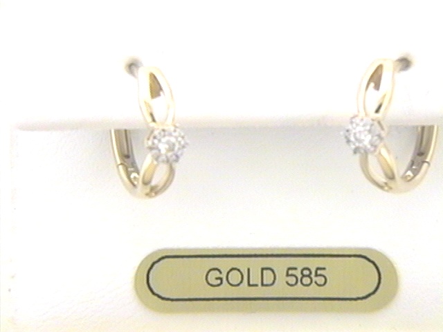 Max Fr&ouml;hlich Mio Fallegro Ohrschmuck Ref.-Nr.: 241/190607 585/- Gold, gelb 20 Diamant Wesselton  Weiss kleine Einschl&uuml;sse Brillantschliff 0,14ct. 