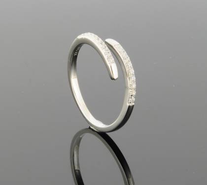 Wilhelm M&uuml;ller Ringe Ref.-Nr.: 746598054 925/- Silber 18 Zirkonia  Wei&szlig;  Ringgr&ouml;&szlig;e 54