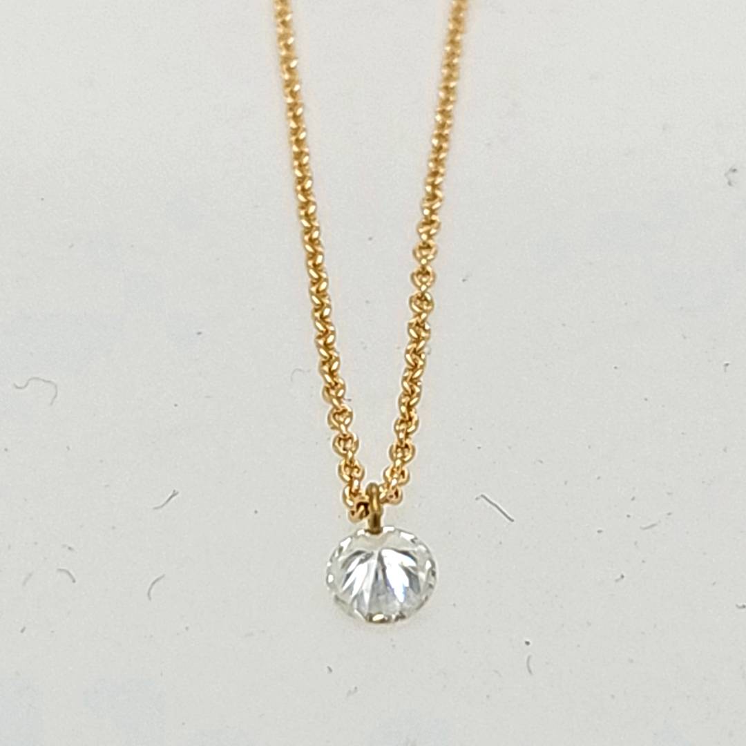 Linkenheil Halsschmuck Ref.-Nr.: 2505-8750-2 750/- Gold, gelb 1 Diamant Wei&szlig; 0,10ct.  L&auml;nge 42 cm