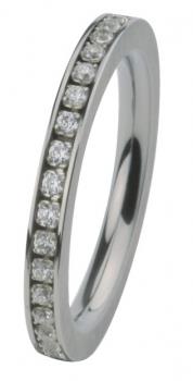 Ernstes Design Ringe Ref.-Nr.: R265.WH.57 Edelstahl Zirkonia  Wei&szlig;  Ringgr&ouml;&szlig;e 57