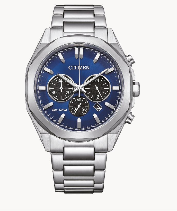Citizen Solar Armbanduhren Herrenuhren Ziffernblatt: Blau Index  Edelstahl Gliederband Solar 100 Meter Ref.-Nr.: CA4590-81L 