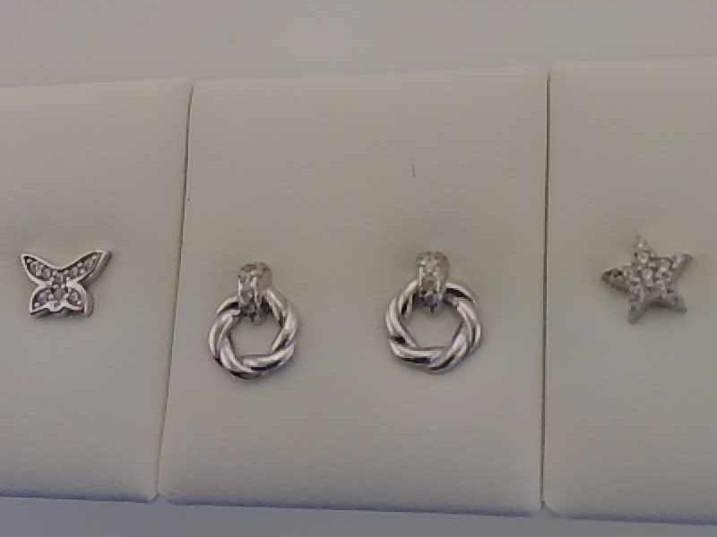 Max Fr&ouml;hlich Ohrschmuck Ref.-Nr.: 667/194344 925/- Silber, Rhodiniert Zirkonia  Wei&szlig; 