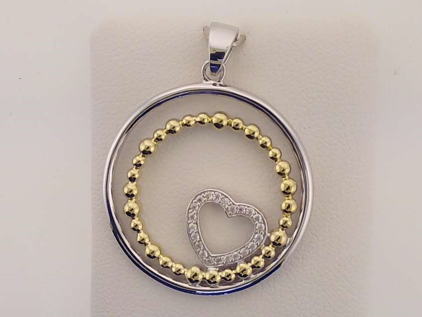 Max Fr&ouml;hlich Halsschmuck Ref.-Nr.: 88/193373 925/- Silber, bicolor Zirkonia  Wei&szlig; 