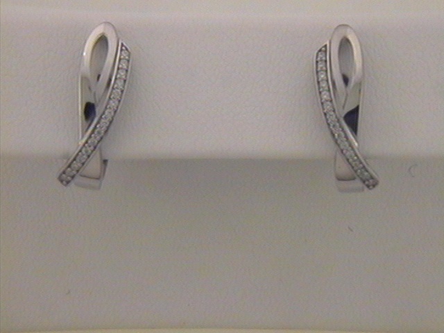 Max Fr&ouml;hlich Ohrschmuck Ref.-Nr.: 88/186734 925/- Silber, Rhodiniert Zirkonia  Wei&szlig; 