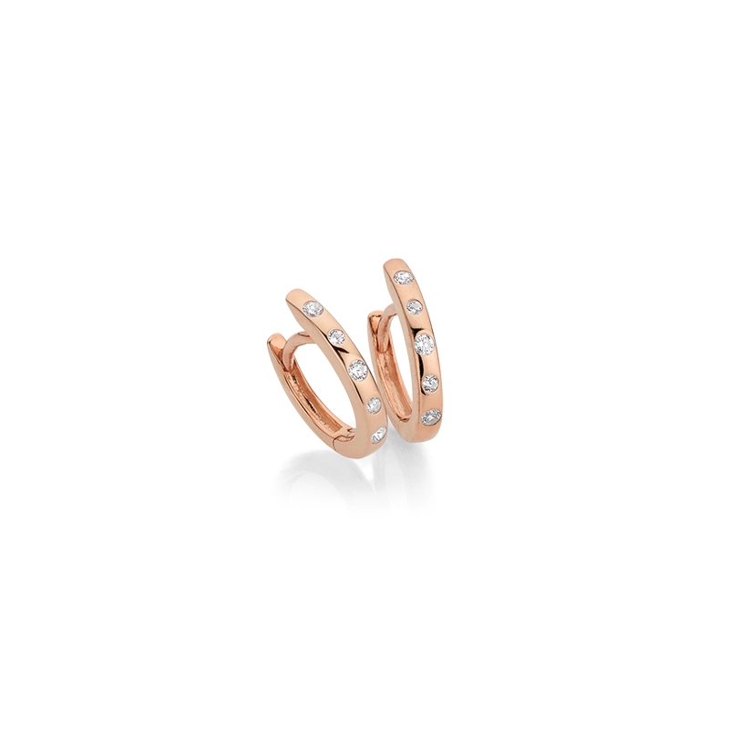Engelkemper Ohrschmuck Ref.-Nr.: 5-214091-001 925/- Silber, Ros&eacute; Zirkonia  Wei&szlig; 