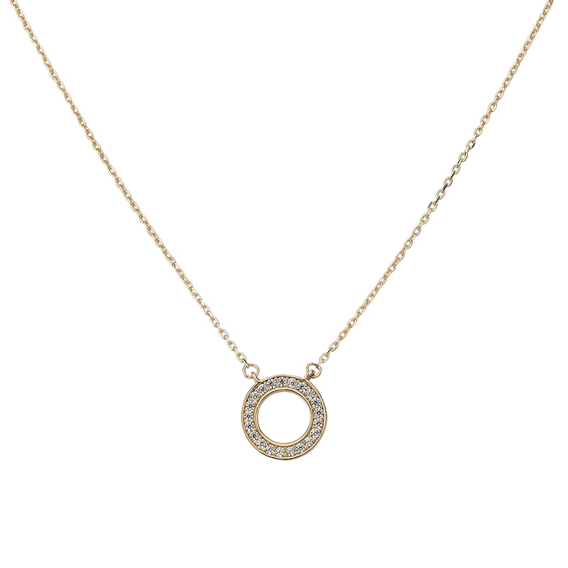 Engelkemper Halsschmuck Ref.-Nr.: 6-212468-001 585/- Gold, gelb Zirkonia  Wei&szlig;  L&auml;nge 42+3cm