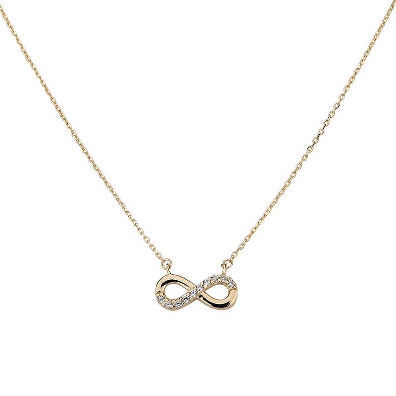 Engelkemper Halsschmuck Ref.-Nr.: 6-212469-001 585/- Gold, gelb Zirkonia  Wei&szlig;  L&auml;nge 42+3 cm