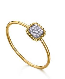LECARRE Ringe Ref.-Nr.: GA145OA.13 750/- Gold, gelb Diamant Top wesselton feines wei&szlig; kleine Einschl&uuml;sse Brillantschliff 0,056ct.  Ringgr&ouml;&szlig;e 53