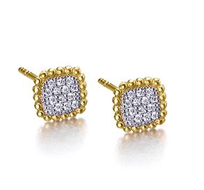 LECARRE Ohrschmuck Ref.-Nr.: GB174OA.00 750/- Gold, gelb Diamant Wei&szlig; kleine Einschl&uuml;sse Brillantschliff 0,112ct. 