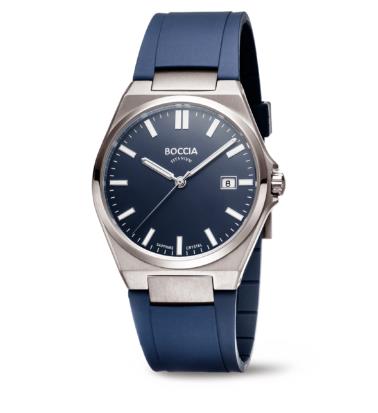 Ref.-Nr.: 3667-01 Boccia Herren Uhr Titan Lederband