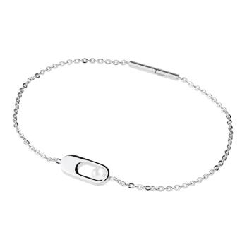 Ernstes Design Armband Ref.-Nr.: A620.18 Edelstahl 1 S&uuml;&szlig;wasser Zuchtperle 4,0-4,5 mm L&auml;nge 18 cm