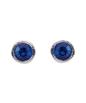 Max Fr&ouml;hlich Ohrschmuck Ref.-Nr.: OS 150382 925/- Silber, Rhodiniert Zirkonia  blau 