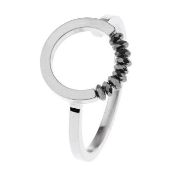 Ernstes Design Ringe Ref.-Nr.: R734.55 Edelstahl H&auml;matit schwarz  Ringgr&ouml;&szlig;e 55