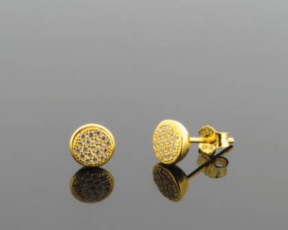 Wilhelm M&uuml;ller Ohrschmuck Ref.-Nr.: 743460019 925/- Silber, gelb 38 Zirkonia  Wei&szlig; 