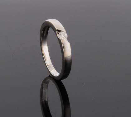 Wilhelm M&uuml;ller Ringe Ref.-Nr.: 122001055 950/- Platin 1 Diamant Top wesselton feines wei&szlig; kleine Einschl&uuml;sse Brillantschliff 0,10ct.  Ringgr&ouml;&szlig;e 55