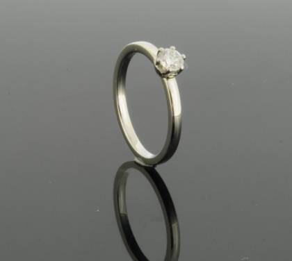 Wilhelm M&uuml;ller Ringe Ref.-Nr.: 122013055 950/- Platin 1 Diamant Top wesselton feines wei&szlig; kleine Einschl&uuml;sse Brillantschliff 0,25ct.  Ringgr&ouml;&szlig;e 55