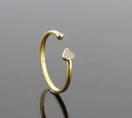 Wilhelm M&uuml;ller Ringe Ref.-Nr.: 145525055 585/- Gold, gold 4 Diamant Wesselton  Weiss kleine Einschl&uuml;sse Brillantschliff 0,03ct. 