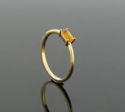 Wilhelm M&uuml;ller Ringe Ref.-Nr.: 664271055 585/- Gold, gold 1 Citrin  Ringgr&ouml;&szlig;e 55