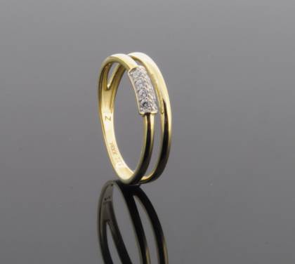 Wilhelm M&uuml;ller Ringe Ref.-Nr.: 670065057 333/- Gold, gold 8 Zirkonia  Wei&szlig;  Ringgr&ouml;&szlig;e 57