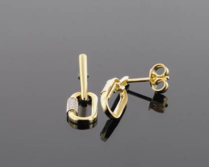 Wilhelm M&uuml;ller Ohrschmuck Ref.-Nr.: 697890019 333/- Gold, gold 16 Zirkonia  Wei&szlig; 