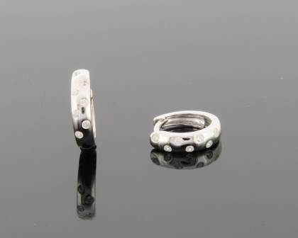 Wilhelm M&uuml;ller Ohrschmuck Ref.-Nr.: 709382019 333/- Gold, wei&szlig; 14 Zirkonia  Wei&szlig; 