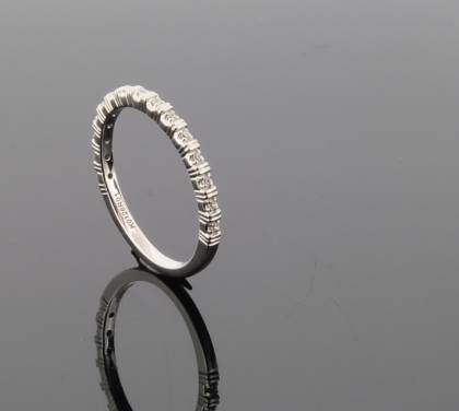 Wilhelm M&uuml;ller Ringe Ref.-Nr.: 746383052 925/- Silber, Rhodiniert 15 Zirkonia  Wei&szlig;  Ringgr&ouml;&szlig;e 52