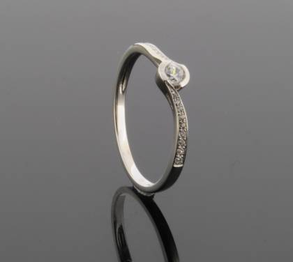 Wilhelm M&uuml;ller Ringe Ref.-Nr.: 746669052 925/- Silber, Rhodiniert 19 Zirkonia  Wei&szlig;  Ringgr&ouml;&szlig;e 52