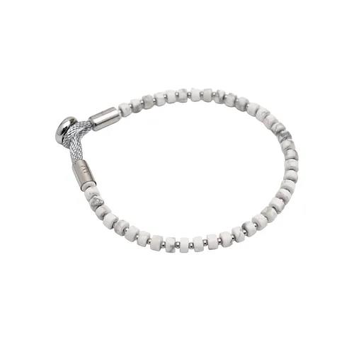 Across Armband Ref.-Nr.: ABS10MSS Edelstahl Wei&szlig;  L&auml;nge 19cm