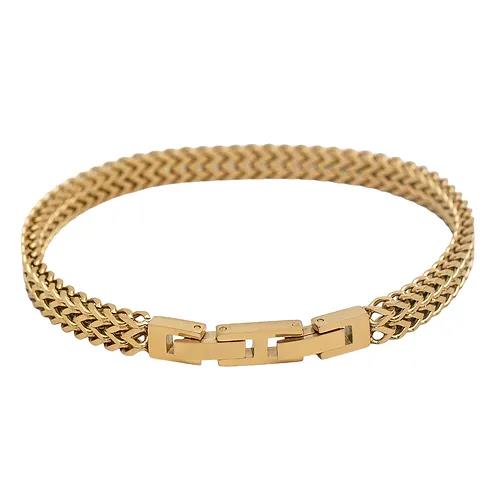 Across Armband Ref.-Nr.: AB11MGO Edelstahl, gelb L&auml;nge 21cm