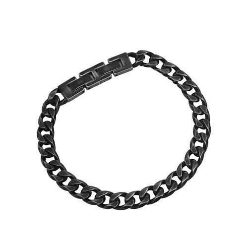 Across Armband Ref.-Nr.: AB13MBK Edelstahl, schwarz L&auml;nge 21cm