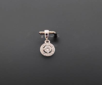 Wilhelm M&uuml;ller Halsschmuck Ref.-Nr.: 255015019 585/- Gold, wei&szlig; 1 Diamant Wesselton  Weiss kleine Einschl&uuml;sse Brillantschliff 0,09ct. 