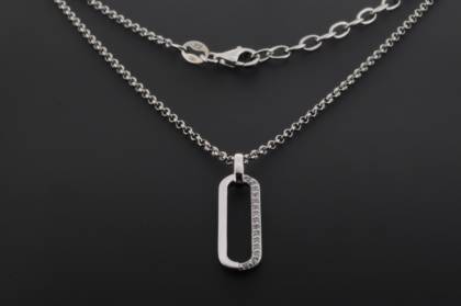 Wilhelm M&uuml;ller Halsschmuck Ref.-Nr.: 762604119 925/- Silber, Rhodiniert L&auml;nge 43+5cm