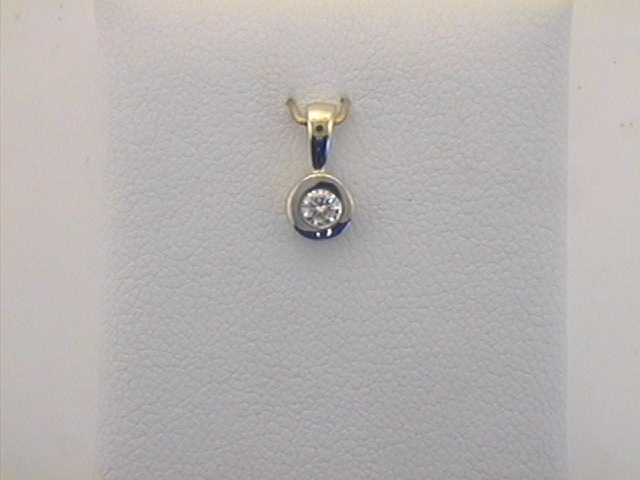 Max Fr&ouml;hlich Halsschmuck Ref.-Nr.: BAN11.10SI 585/- Gold, bicolor 1 Diamant Wesselton  Weiss kleine Einschl&uuml;sse Brillantschliff 0,10ct. 