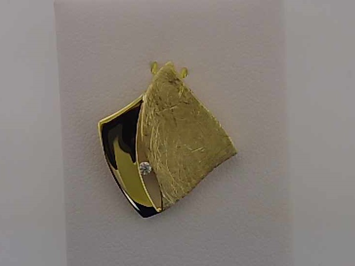 Max Fr&ouml;hlich Halsschmuck Ref.-Nr.: 24-413 925/- Silber, gelb 1 Zirkonia  Wei&szlig; 