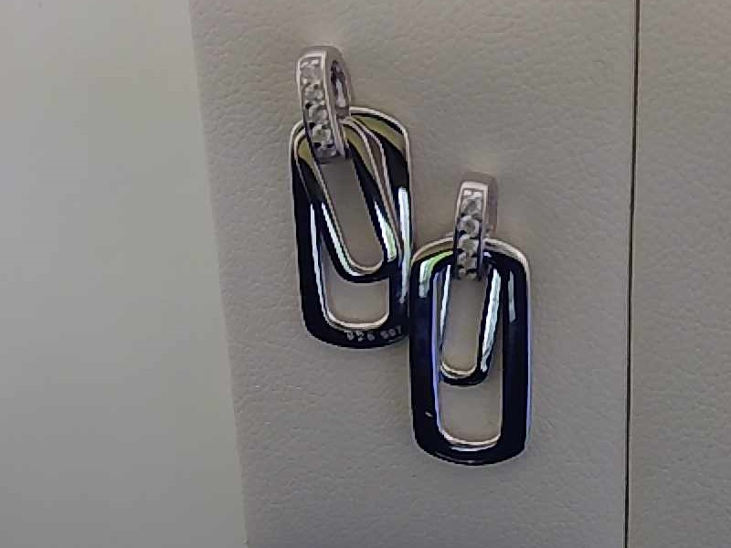Max Fr&ouml;hlich Ohrschmuck Ref.-Nr.: 24-422 925/- Silber, Rhodiniert Zirkonia  Wei&szlig; 