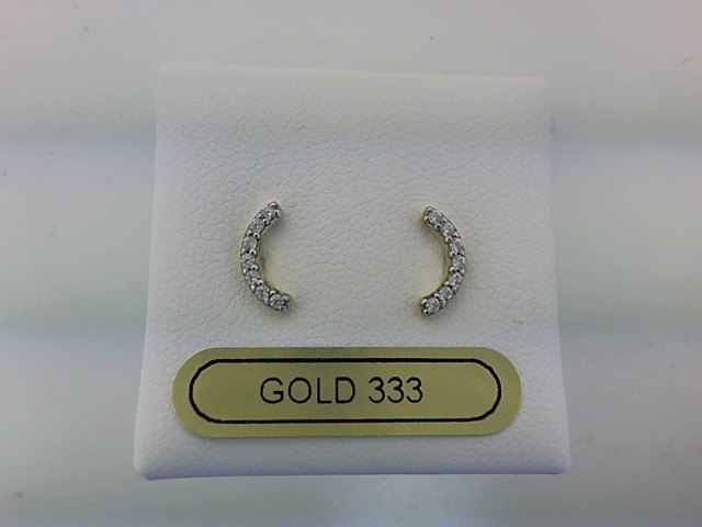 Max Fr&ouml;hlich Ohrschmuck Ref.-Nr.: 24-439 333/- Gold, gelb Zirkonia  Wei&szlig; 
