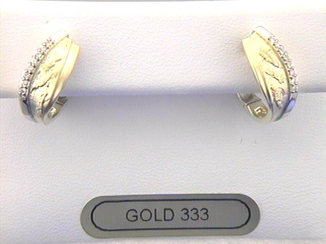 Max Fr&ouml;hlich Ohrschmuck Ref.-Nr.: 24-444 333/- Gold, gelb Zirkonia  Wei&szlig; 